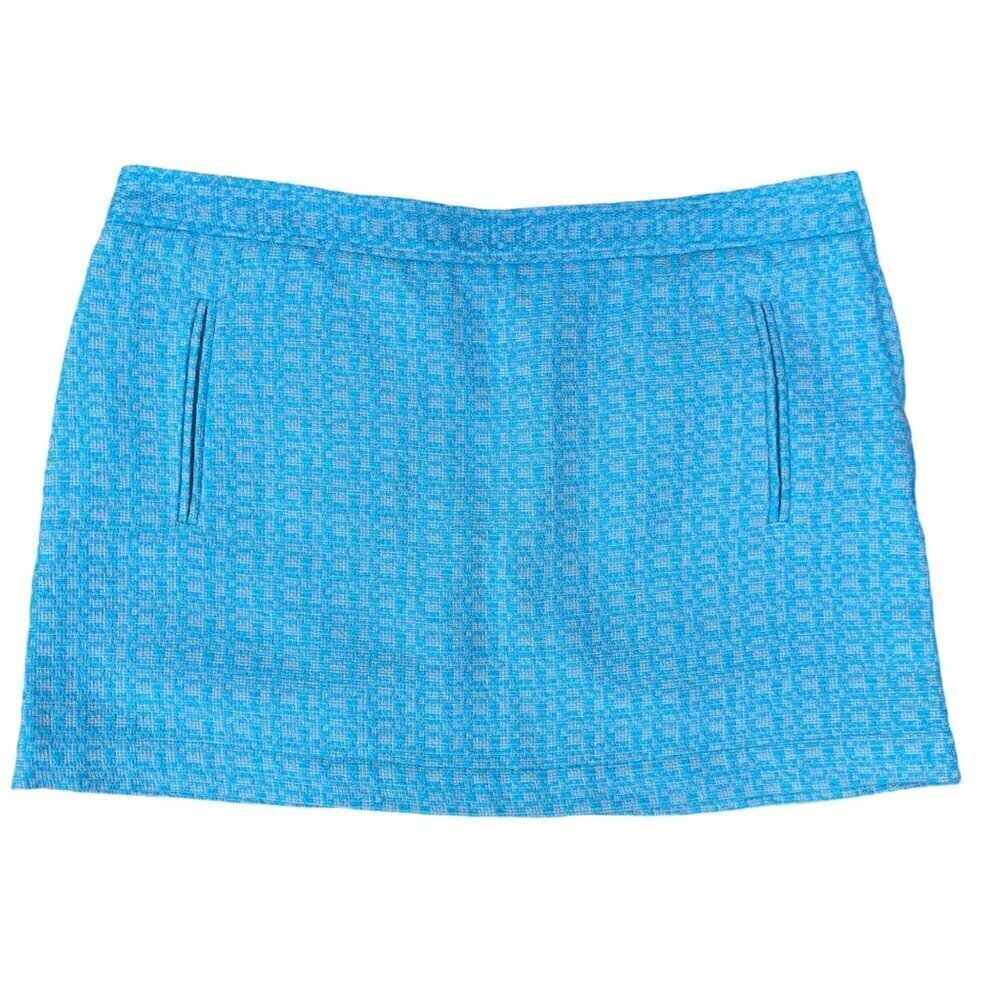 QMack Womens Mini Skirt Size XL Blue Western Preppy Academia Bold Y2K